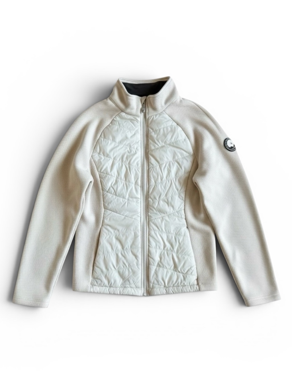 Spyder Insulated Fleece Lined Zip Jacket Outdoor Winter Layer Oatmeal Cream M